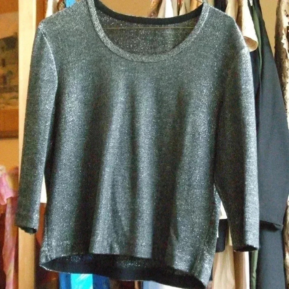 1950's Black Sparkle top - Picture 2 of 6